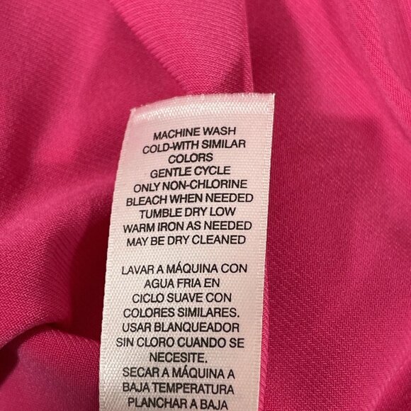 Chicos Blouse Womens Size Extra Large (3) Pink Cold Shoulder Asymm Hem Stretch - Picture 9 of 11